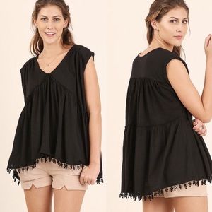 Black Peplum Blouse